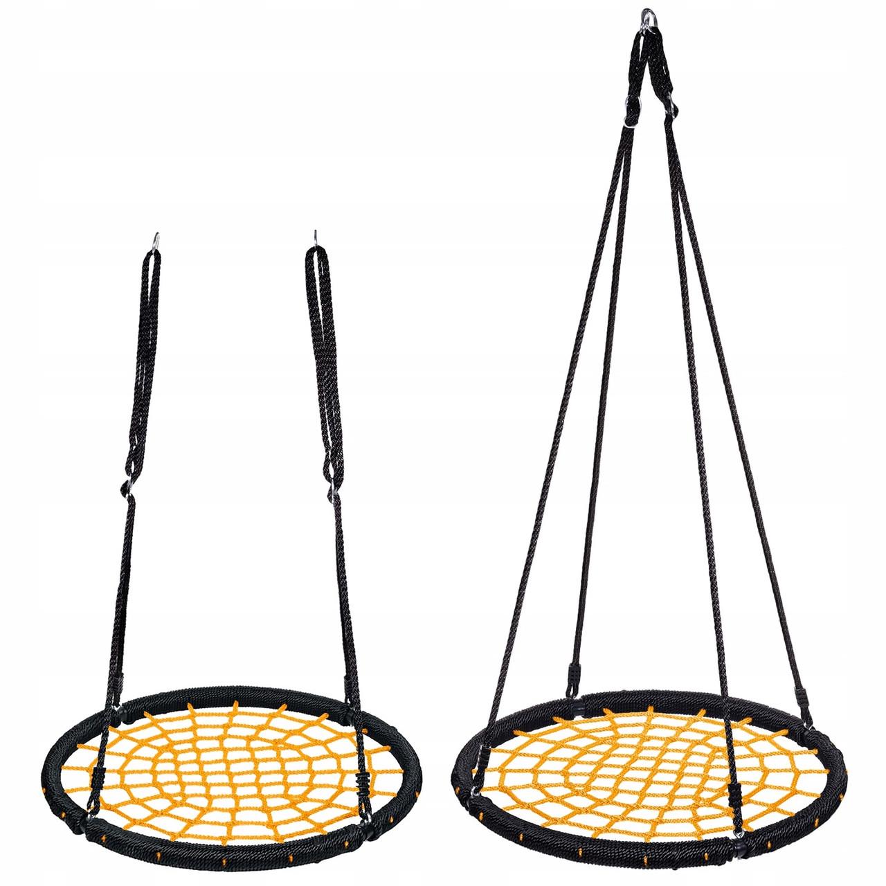 Гойдалка дитяча WCG Nest з плетеним канатним сидінням 120 см Жовтий (W-416Y0) - фото 5 Гойдалка дитяча WCG Nest з плетеним канатним сидінням 120 см Жовтий (W-416Y0) - фото 5