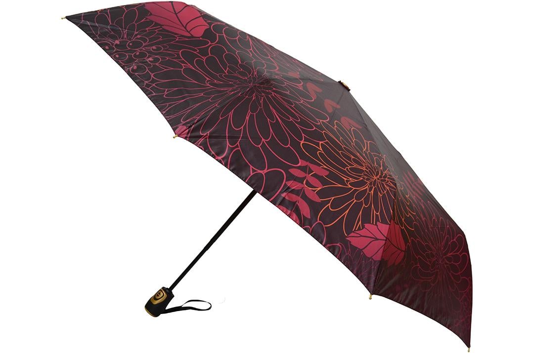 Зонт складной Три Слона полный автомат Бордово-розовый (L3680-04)