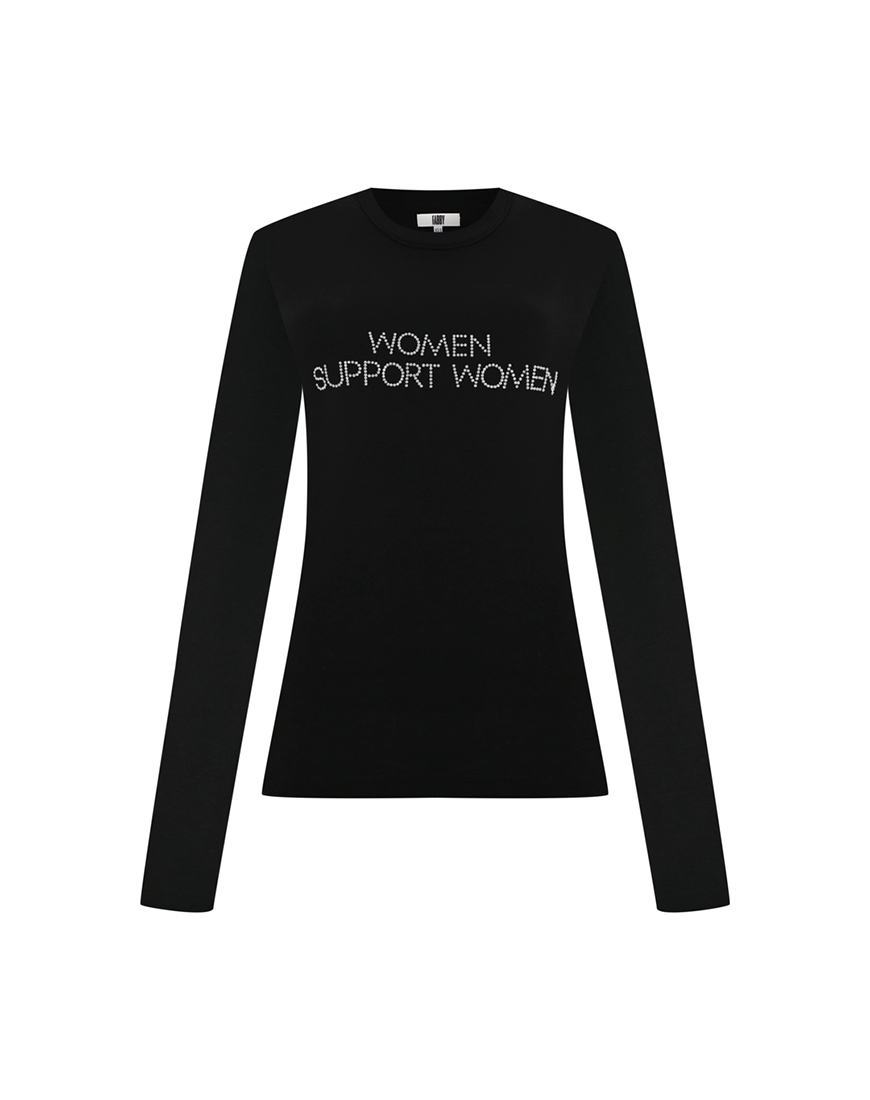 Лонгслів support Women жіночий FABBY чорний M-L