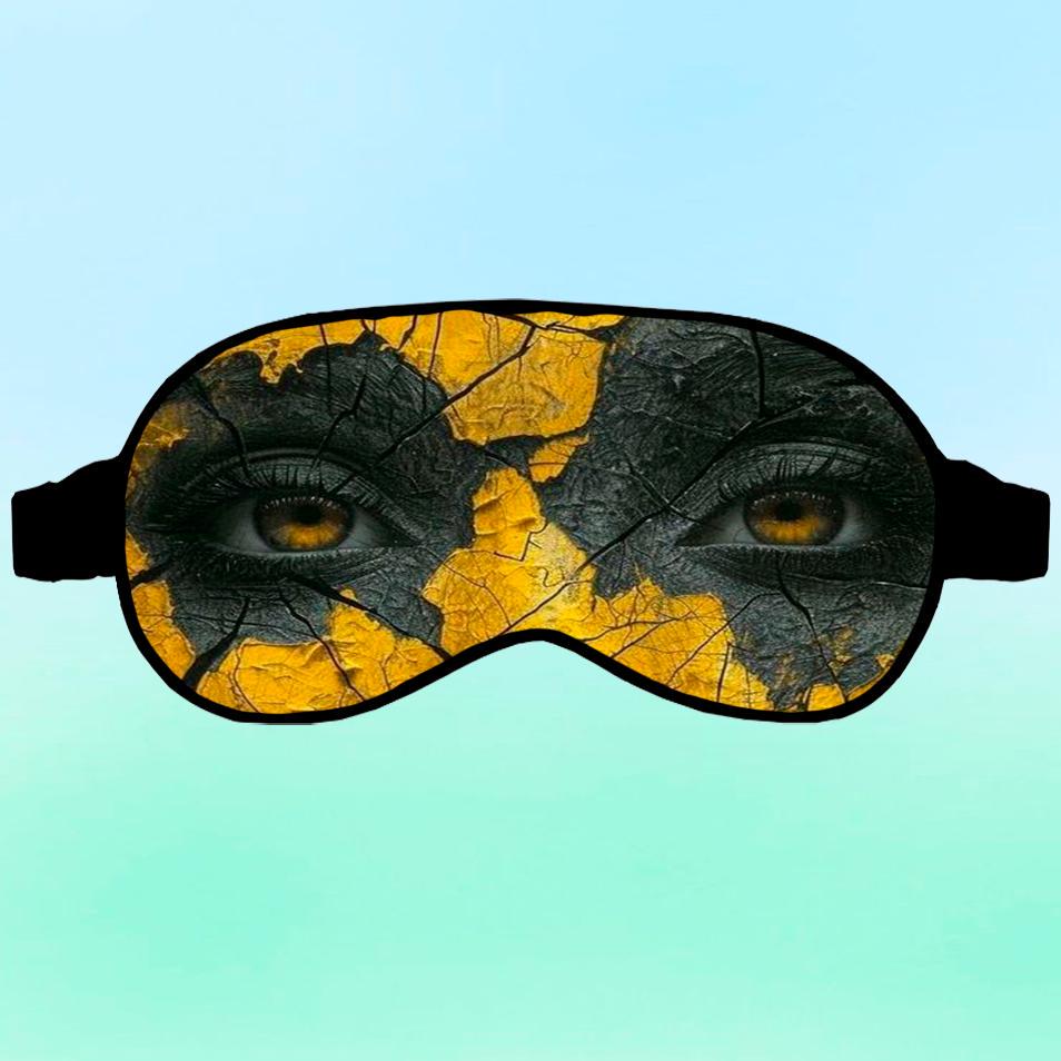 Маска для сну з принтом Темні очі Чорний (23735813) - фото 1