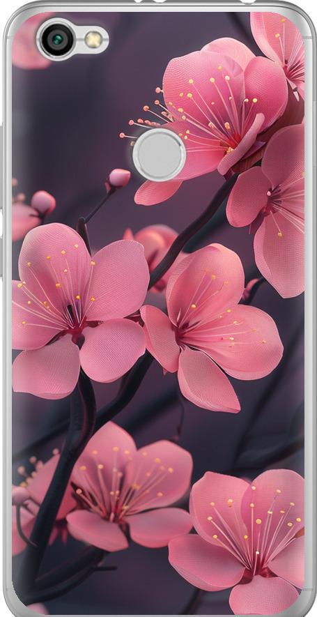 Чехол на Xiaomi Redmi Note 5A Prime Пурпурная сакура (6075t-1063-42517)