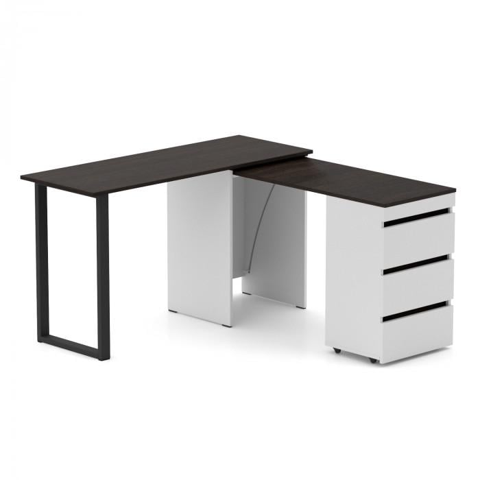 Стіл-комод трансформер Knap Knap Shiron+Jumbo з додатковою поворотною стільницею Білий/Венге (S202010420) - фото 1 Стіл-комод трансформер Knap Knap Shiron+Jumbo з додатковою поворотною стільницею Білий/Венге (S202010420) - фото 1