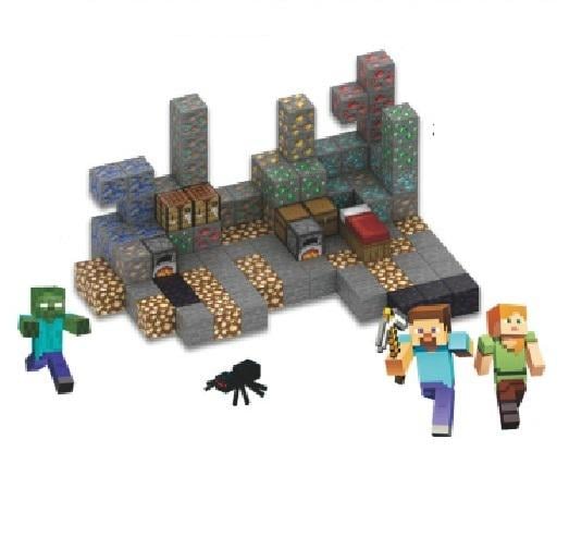 Конструктор магнитный Minecraft Шахта 128 шт./6 фигурок (005/5)