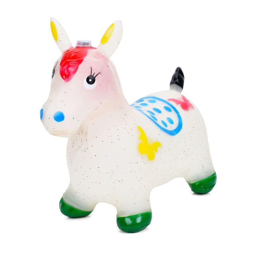 Стрибунець для дітей Віслючок MS 4145 Жовто-червоно-блакитний Стрибунець для дітей Віслючок MS 4145 Жовто-червоно-блакитний