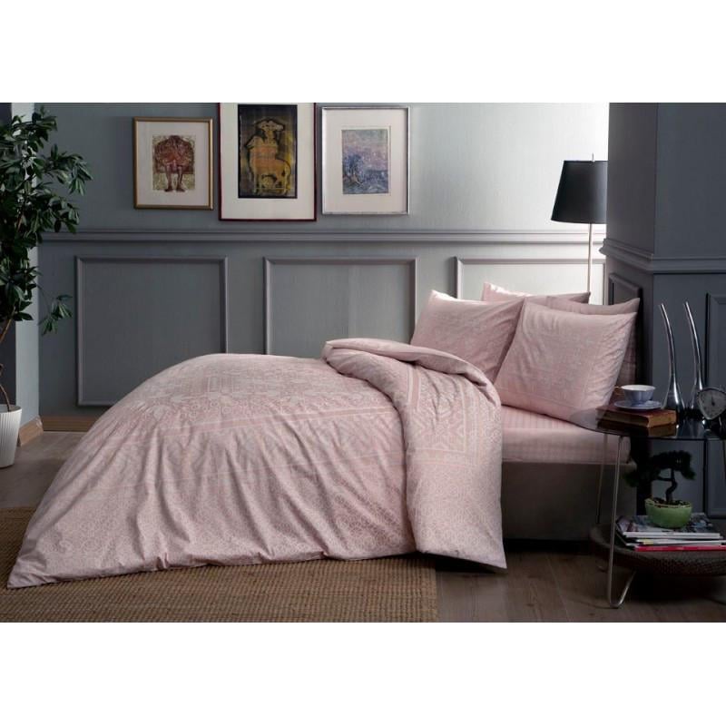 Постельное белье Tac сатин Fabian pembe полуторное Розовый (2000022188838)