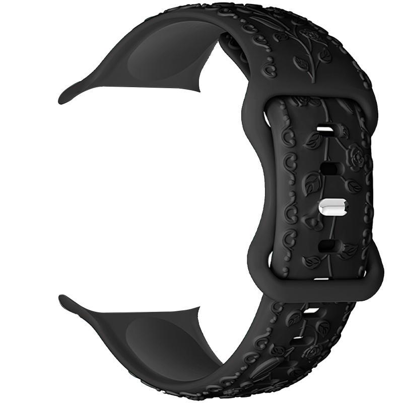 Ремешок Hoco WA30 Flexible series 3D solid color silicone strap для Apple watch 38/40/41 мм Black