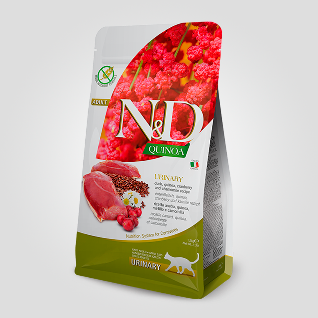 Корм сухой Farmina N&D Quinoa URINARY для кошек профилактика мочекаменной болезни с уткой 5 кг (20503908)