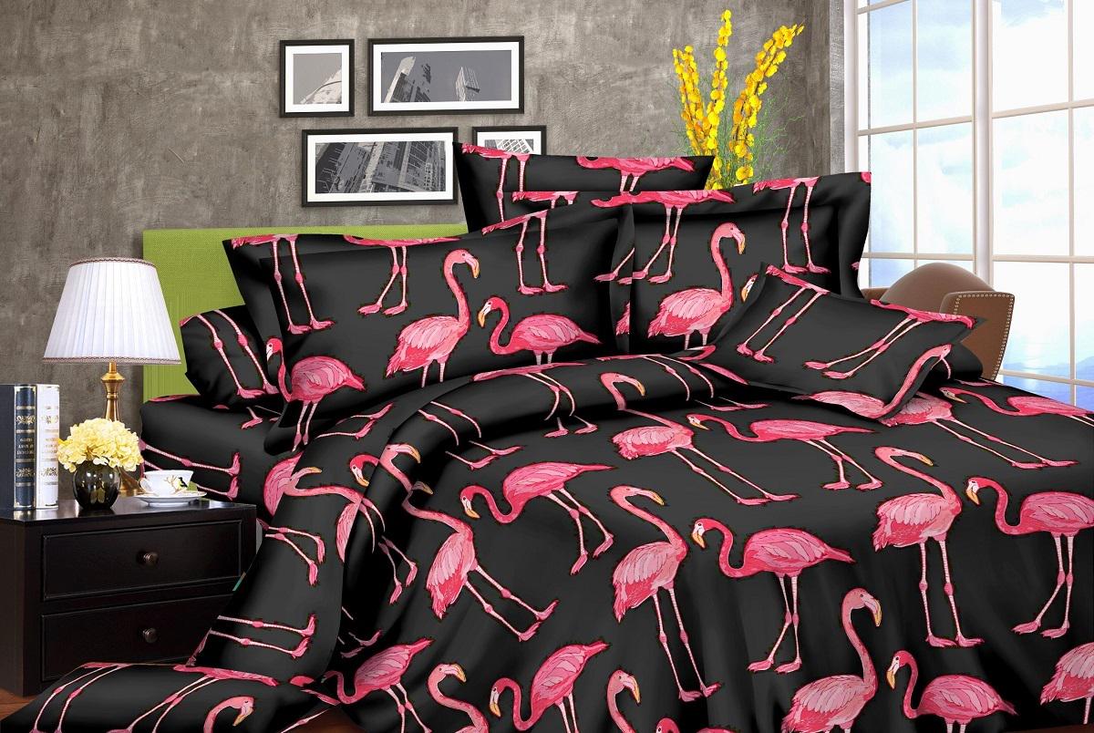 Комплект постельного белья Zastelli 4207-9 жатка двуспальный 175х210 см Черный