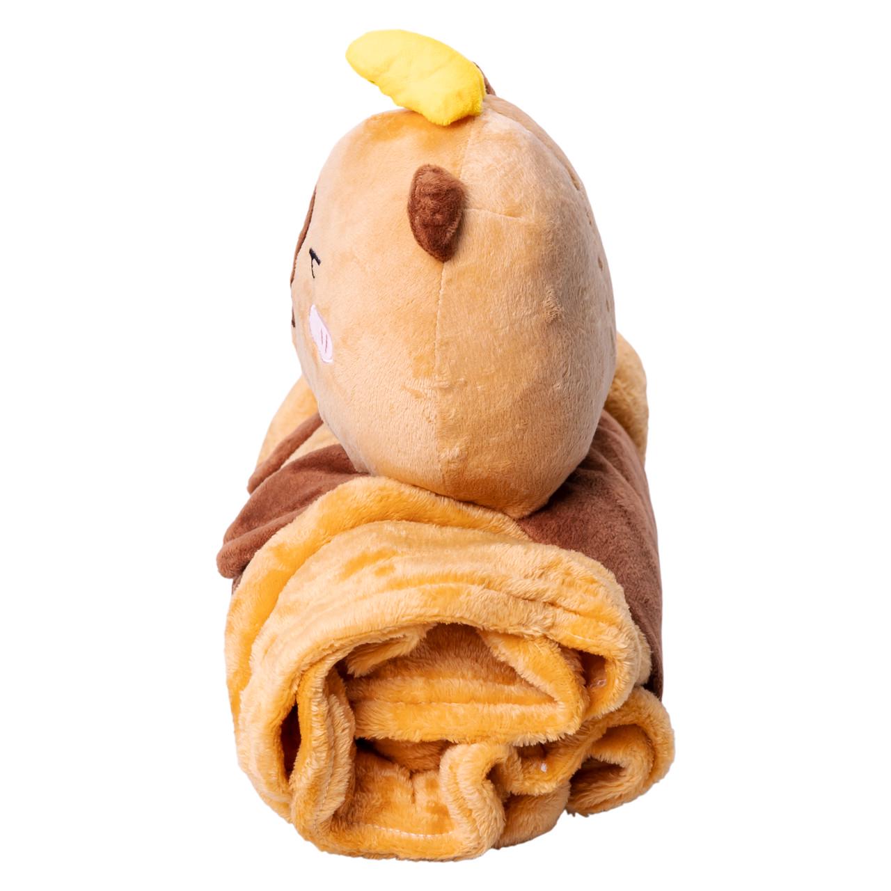 М'яка іграшка-плед Colorful Home Зайчик 2в1 120x160 см Коричневий (5616-68BR) - фото 3