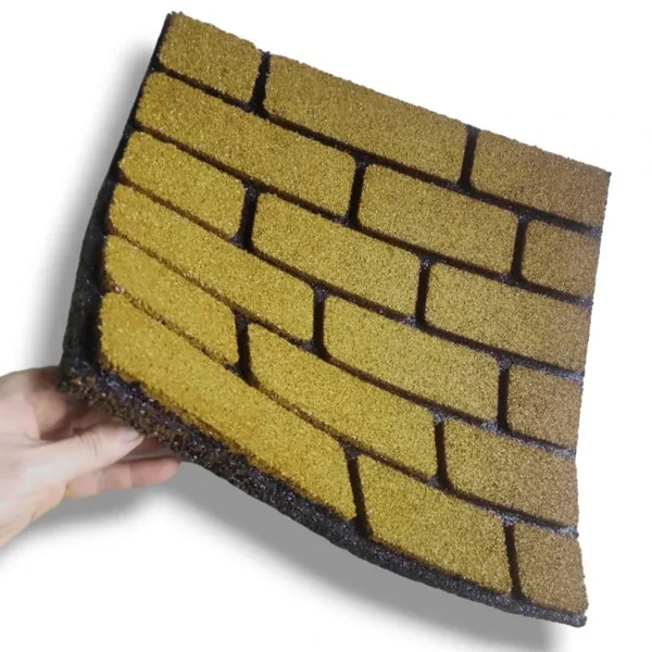 Фасад резиновый Кирпич 500х500х20 мм Желтый (2562227272) - фото 3