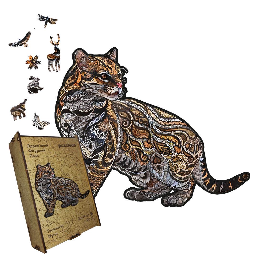 Пазл дерев'яний Таємнича Пума дерев'яна коробка А1 500+ елементів Пазл дерев'яний Таємнича Пума дерев'яна коробка А1 500+ елементів