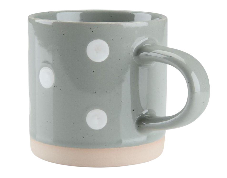 Кружка керамическая Горошек 300 мл Зеленый (02f06cab)