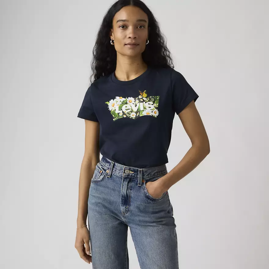 Футболка женская Levi's Logo Perfect Tee Shirt M Синий (199105895250)