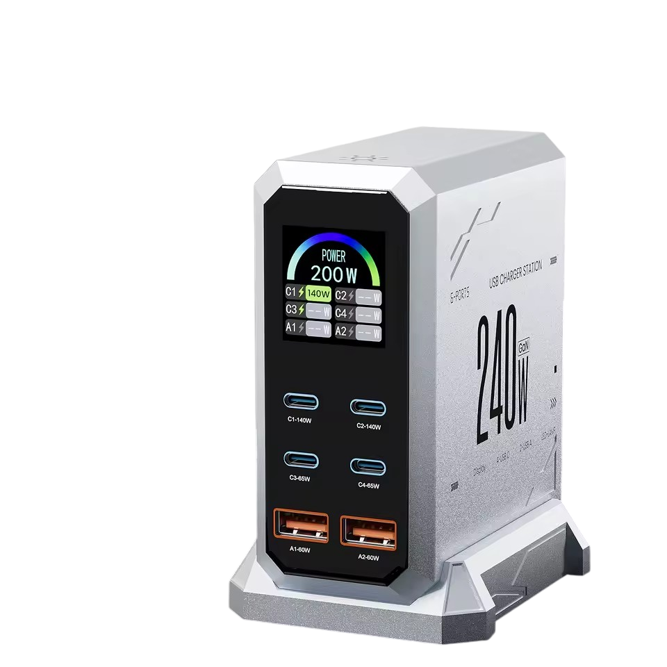 Док-станція Asometech PD 240 W цифровий GaN PD3.1 Black (HW186)