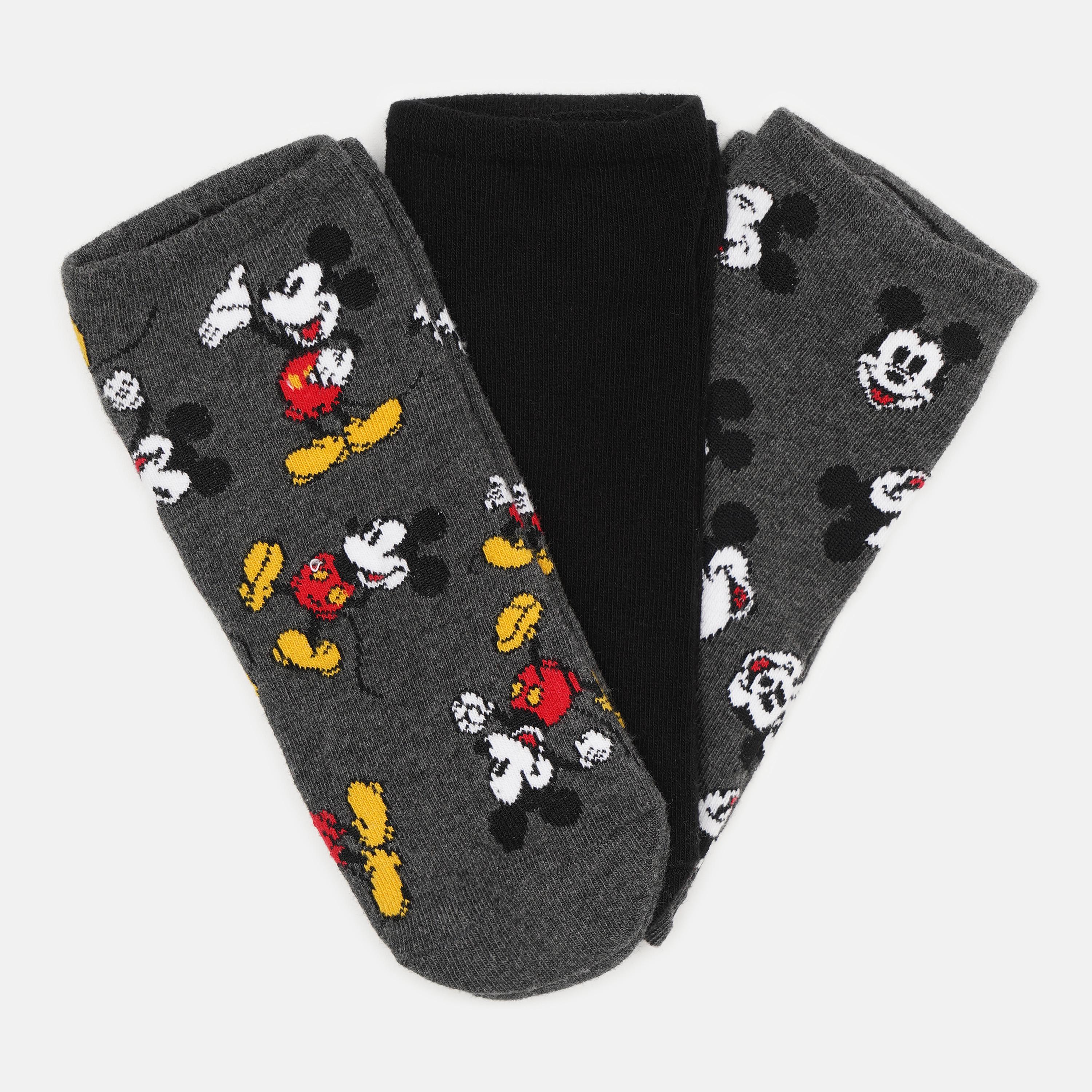 Носки C&A принт р. 39-42 3 пары Темно-серый (22455584)