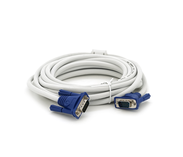 Кабель Merlion VGA M - M 1 ферит 5 м White/Blue (26449645)