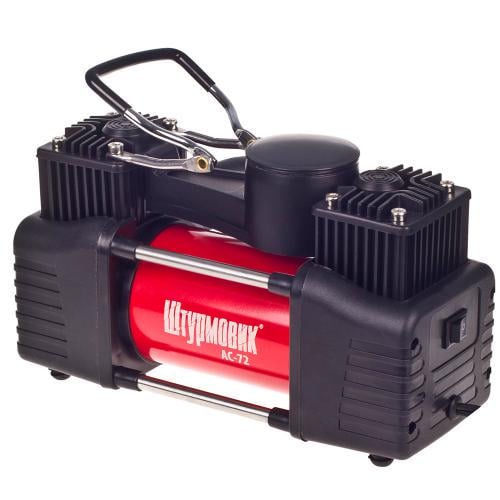 Компресор штурмовик АС-72 150psi 25 Amp 60 л 2 циліндра/шланг 5,0 м/клеми