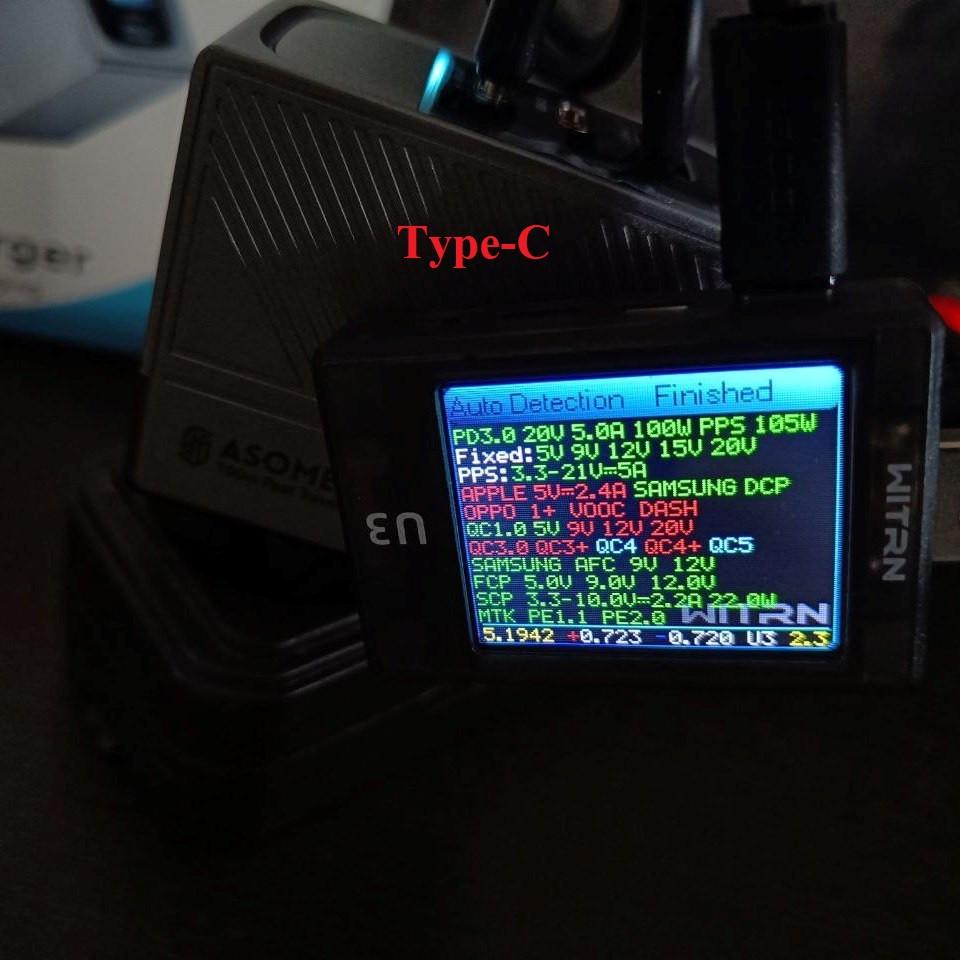 Зарядний пристрій мережевий Asometech 100W 1USB/2Type-C з дисплеєм (25397252) - фото 10