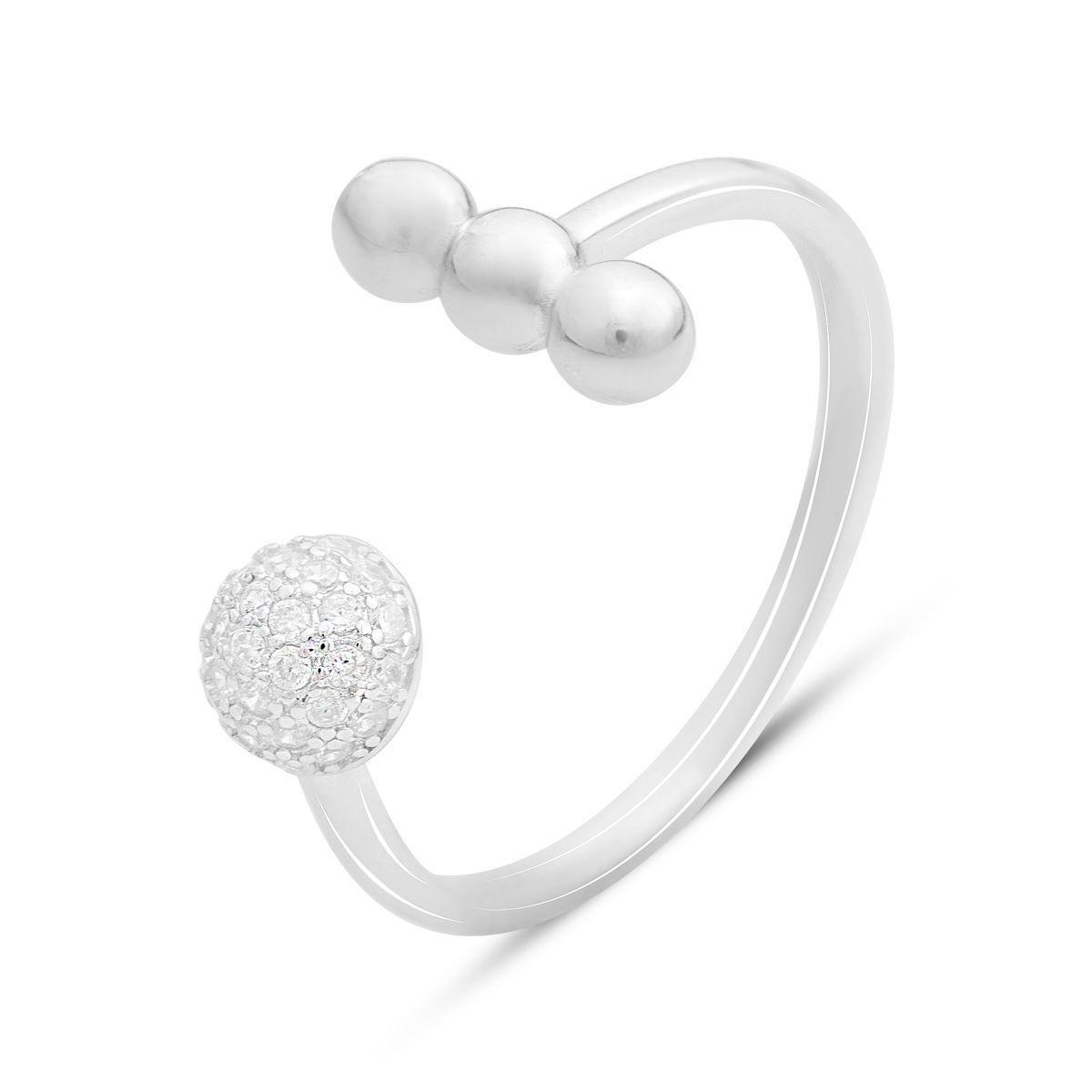 Кольцо серебряное Tiva с фианитами 2,09 г р. 18 (2142515)