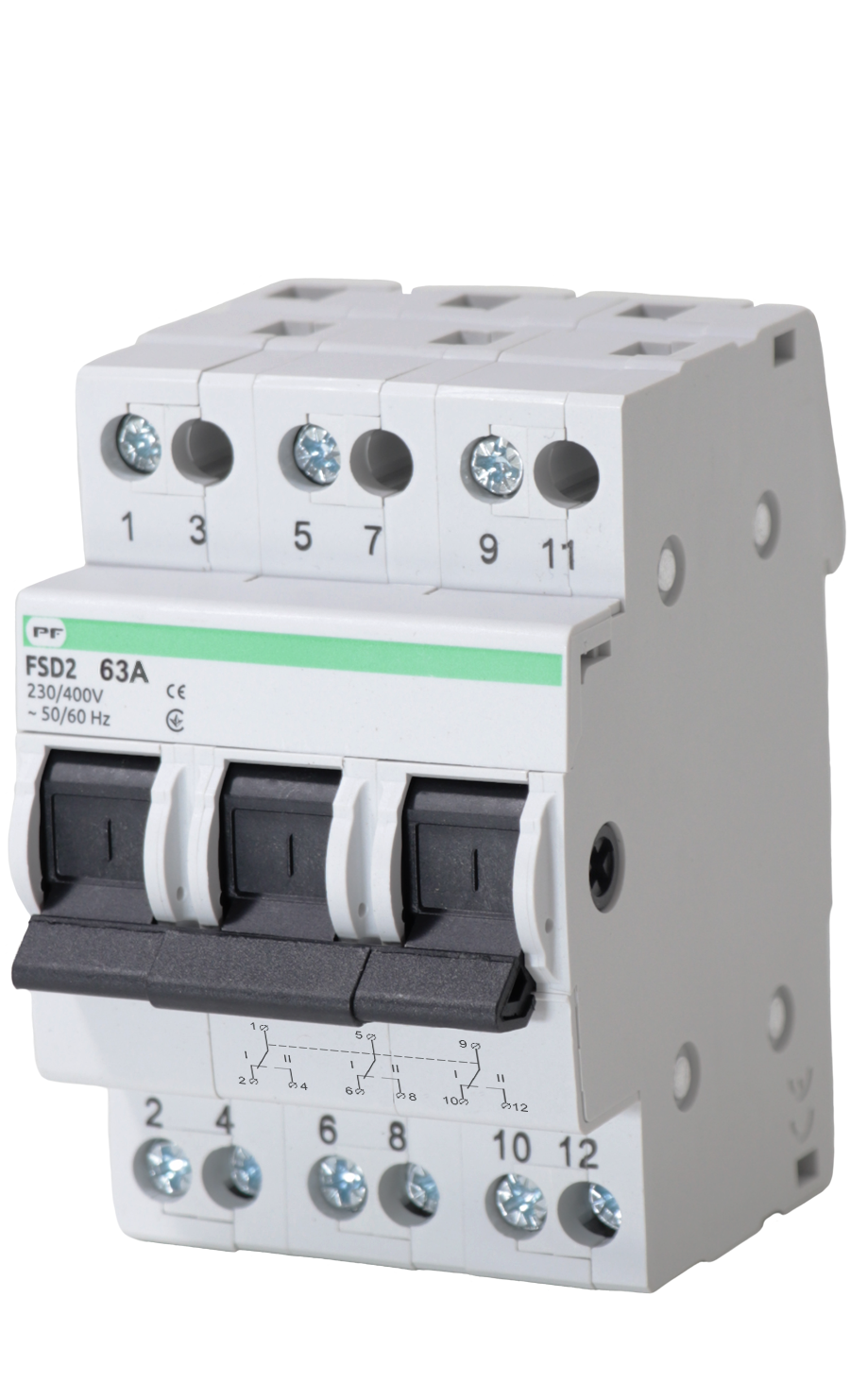 Переключатель нагрузки FSD2 3P 63A 1-0-2