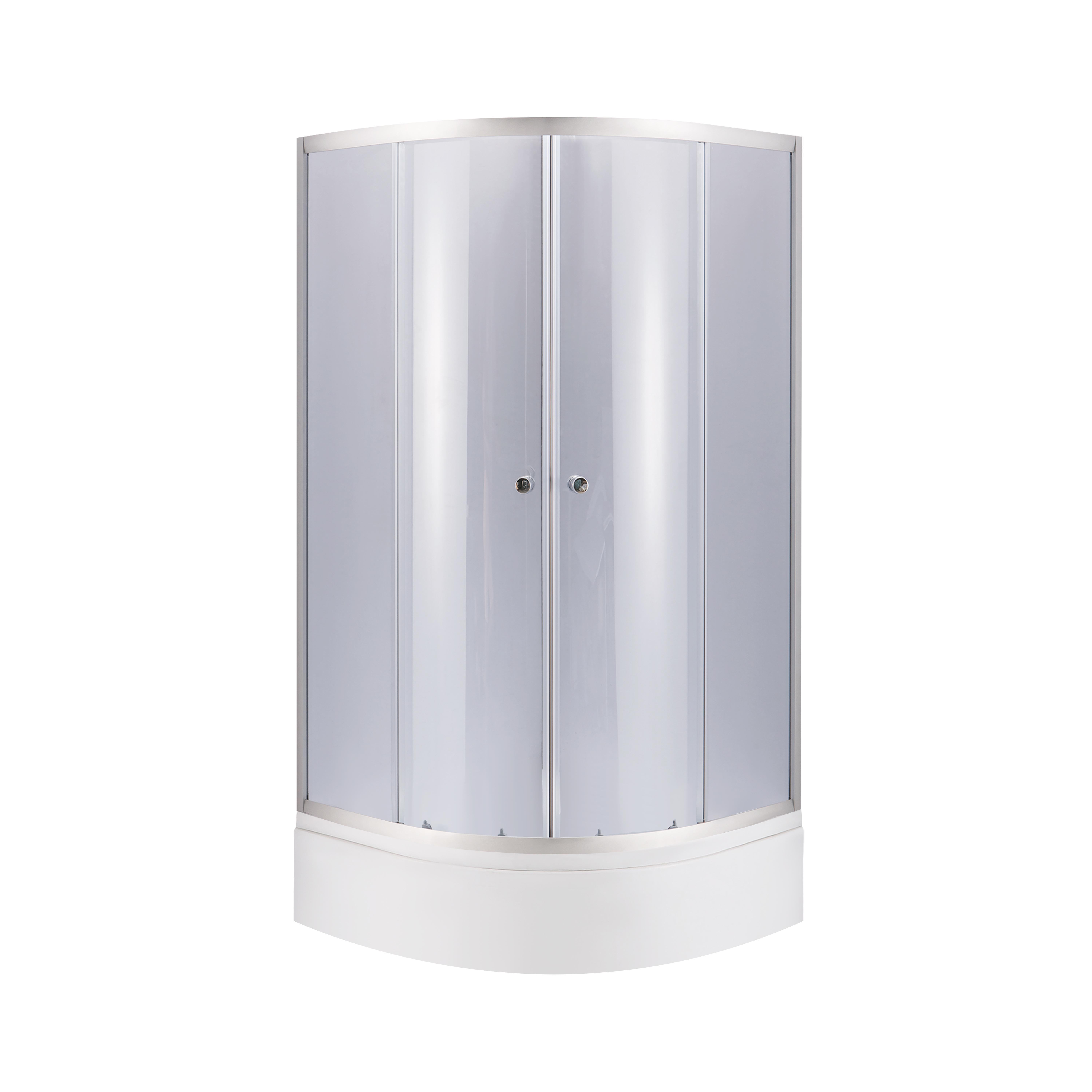 Душевая кабина Lidz Latwa SC80x80.SAT.MID.GR стекло тонированное 4 мм/поддон Lidz Kapielka ST с панелью 80x80x26 см