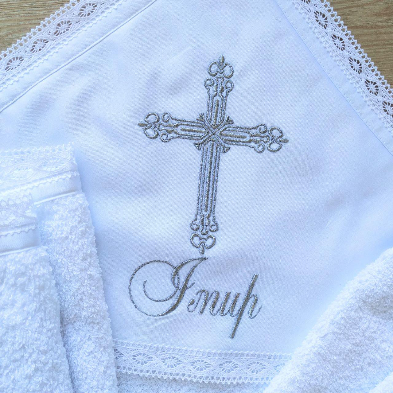Набір для хрещення іменний Роял махрова крижма/мішечки для локону та зберігання (2172889220) - фото 5