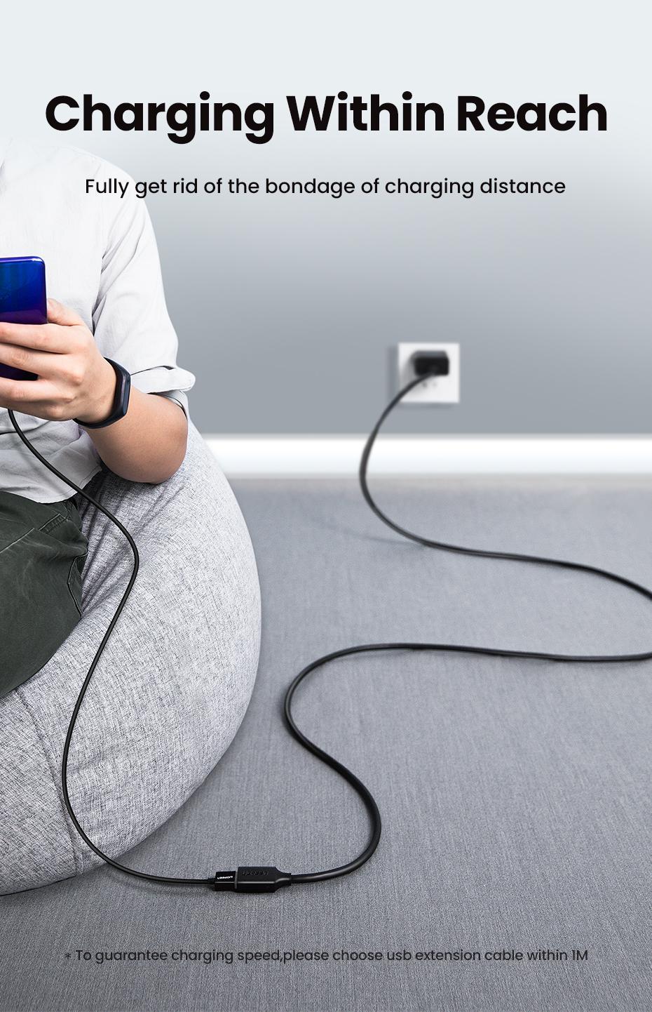 Кабель UGREEN USB 3.0 5 Гбіт/с USB-A папа на USB-A мама 1 м Чорний (10368) - фото 6 Кабель UGREEN USB 3.0 5 Гбіт/с USB-A папа на USB-A мама 1 м Чорний (10368) - фото 6