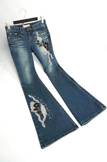 Джинсы женские Tantra S-1470 винтажные р. 48 Синий (17852174) - фото 12