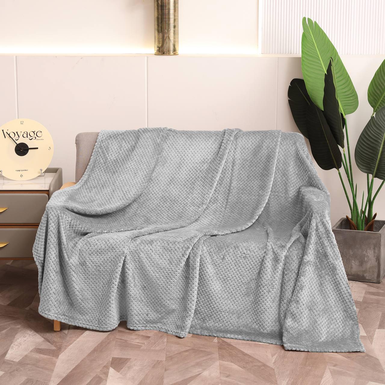 Плед-покрывало Malloory Home Велюр Бамбук 180x200 см Светло-серый (1859-5) - фото 1 Плед-покрывало Malloory Home Велюр Бамбук 180x200 см Светло-серый (1859-5) - фото 1