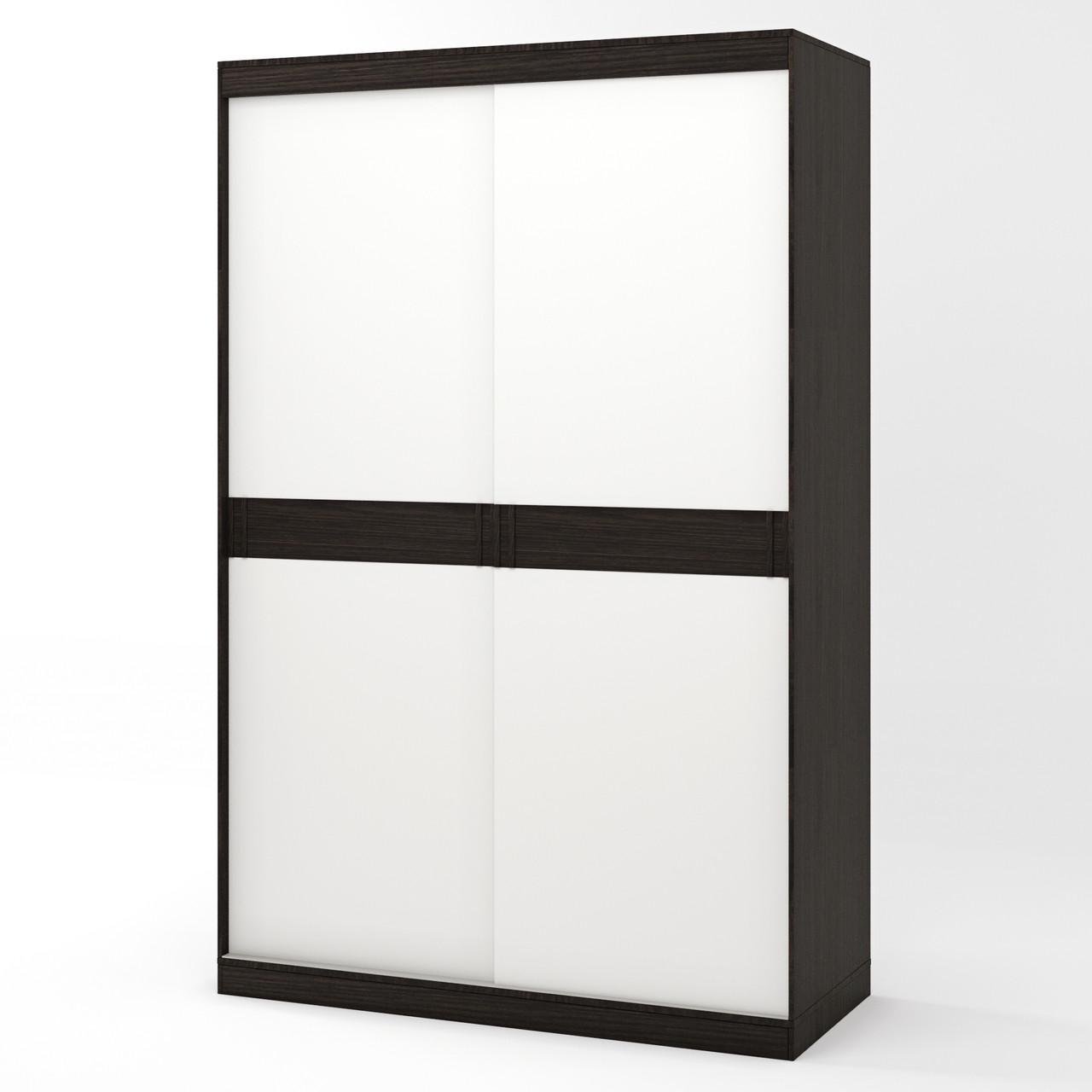 Шкаф-купе Эверест Соната 1400 двухдверный 140х60х217 см Венге темный/Белый (DTM-2394)