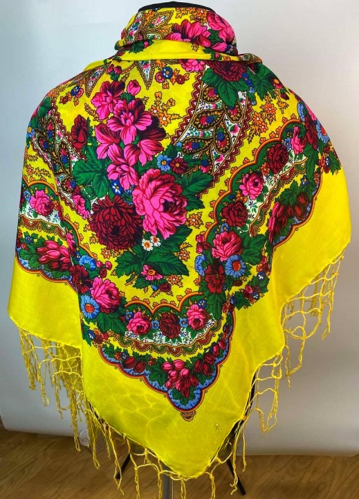 Платок Мотыль 120х120 см Желтый (29434520)