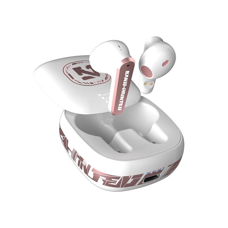 Наушники беспроводные TS-300 bluetooth с интеллектуальным шумопоглощением Graffiti Pink (54535387)