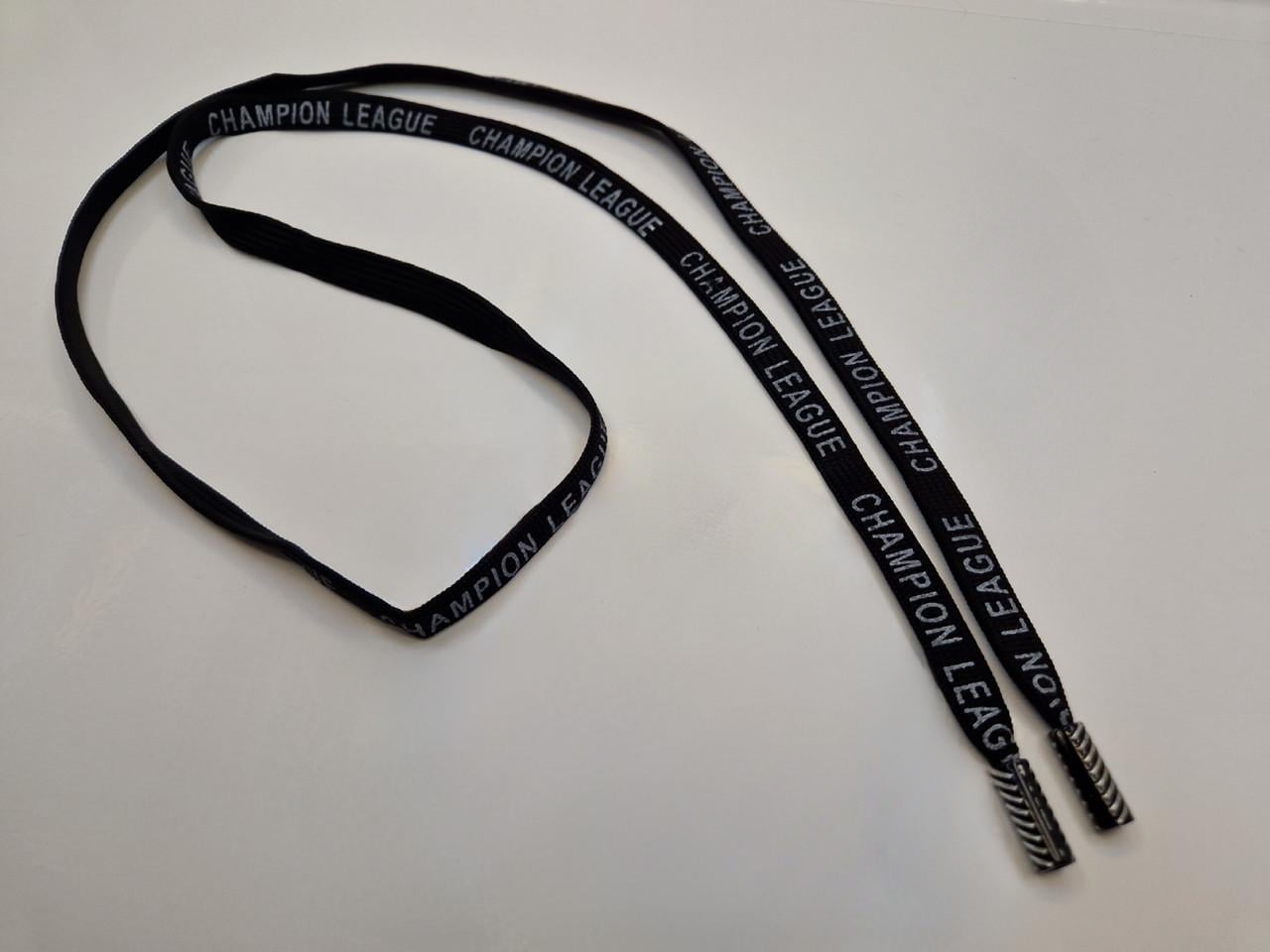 Шнурок плаский Champion League з наконечником 1,2 м Чорний (2186867468) Шнурок плаский Champion League з наконечником 1,2 м Чорний (2186867468)