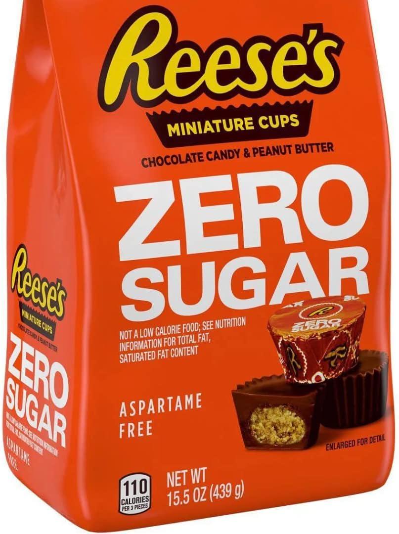 Шоколадні цукерки Reese's Zero Sugar Miniatures Chocolate Peanut Butter Cups 439г