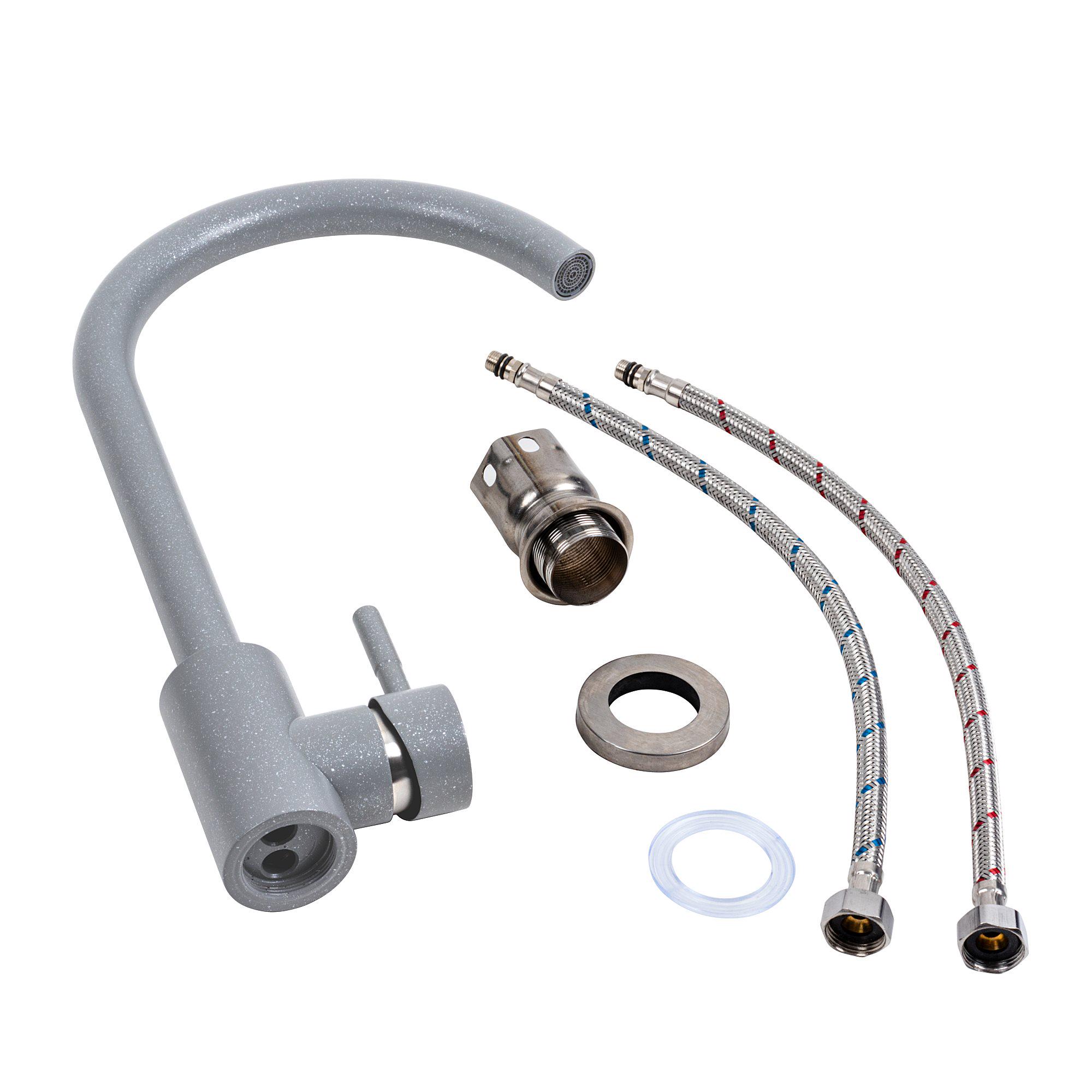 Смеситель кухонный Platinum 56 B NESP Серый металлик (3008 А) - фото 2 Смеситель кухонный Platinum 56 B NESP Серый металлик (3008 А) - фото 2