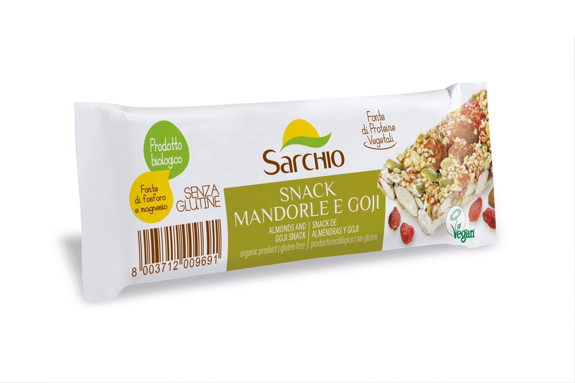Снек з мигдалем та годжі Sarchio 20 г
