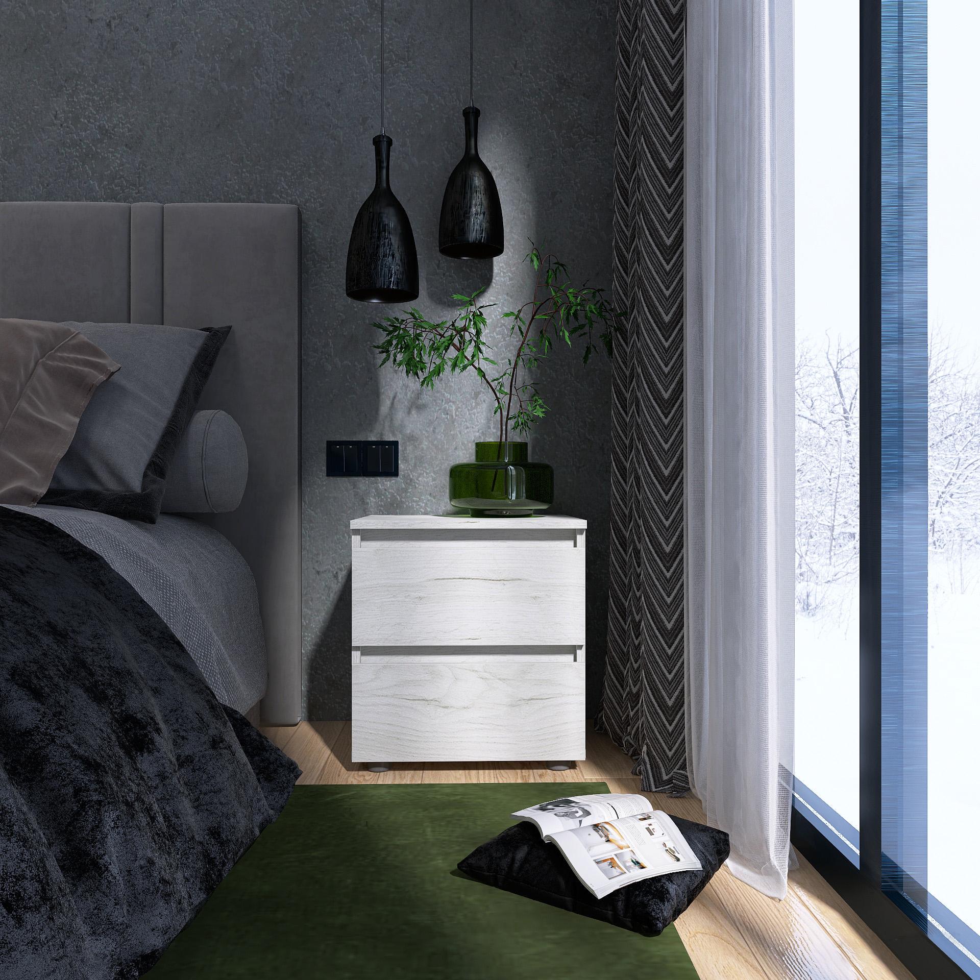 Тумба нічна Еверест Лайт ТЛ-1 Крафт білий (е-20695)