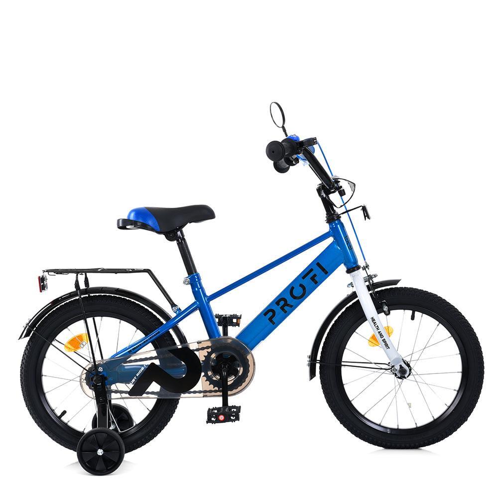 Дитячий велосипед PROF1 Brave 18" з багажником Синій - фото 2 Дитячий велосипед PROF1 Brave 18" з багажником Синій - фото 2