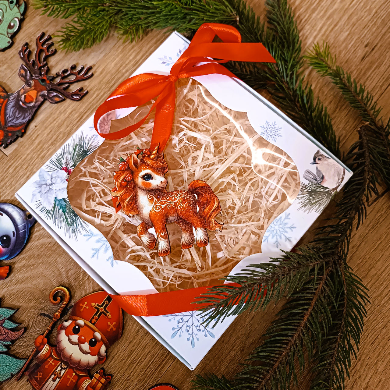 Подарочный набор деревянных эко-игрушек на елку Luxyart 20 шт. (DN-749) - фото 2 Подарочный набор деревянных эко-игрушек на елку Luxyart 20 шт. (DN-749) - фото 2