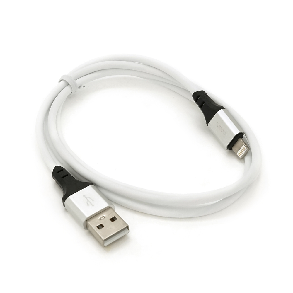 Кабель Hoco X86 Lightning-USB 2,4A 1 м Белый (36760)