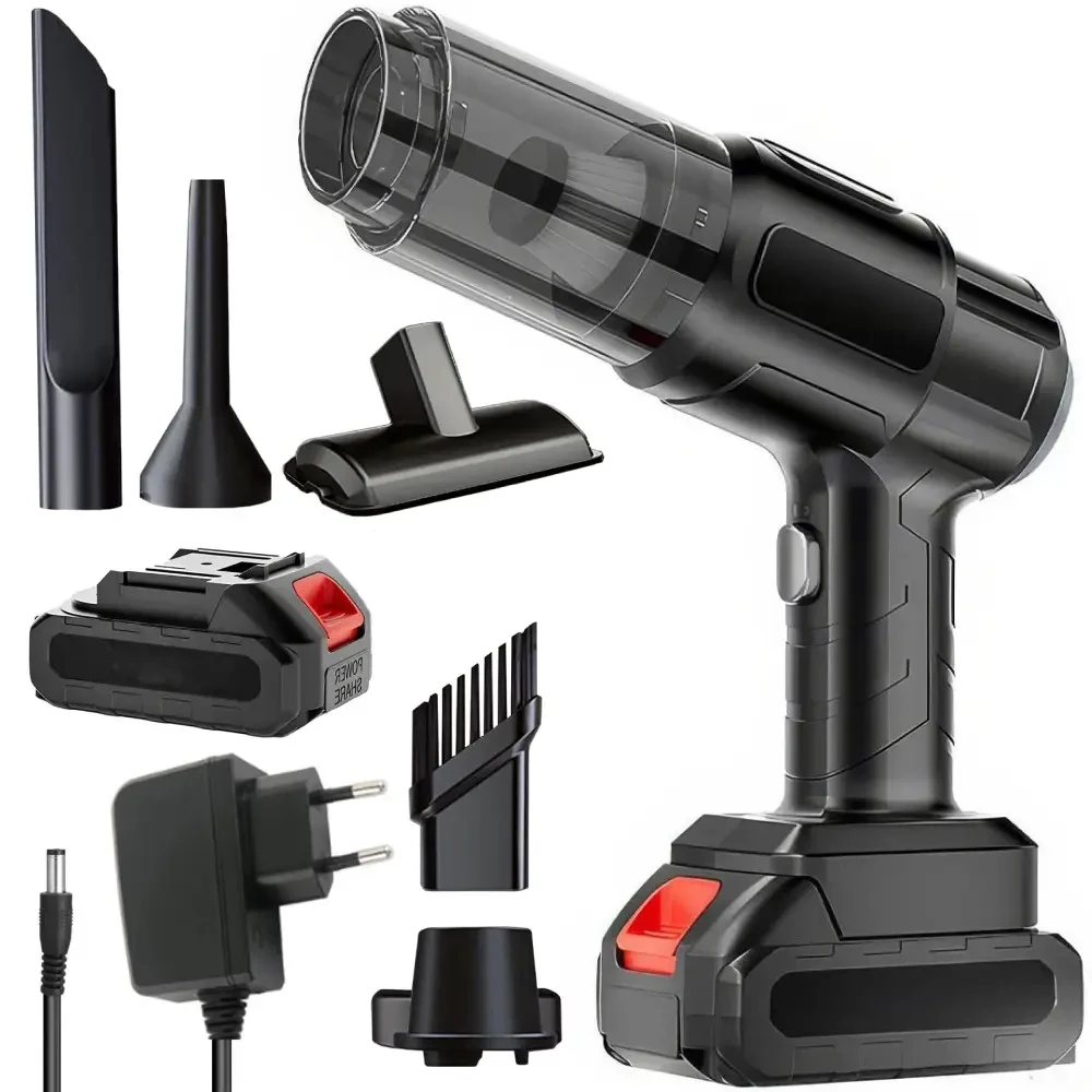 Автопылесос портативный Dust Collector AND904 с аккумулятором и 5 насадками (9997)