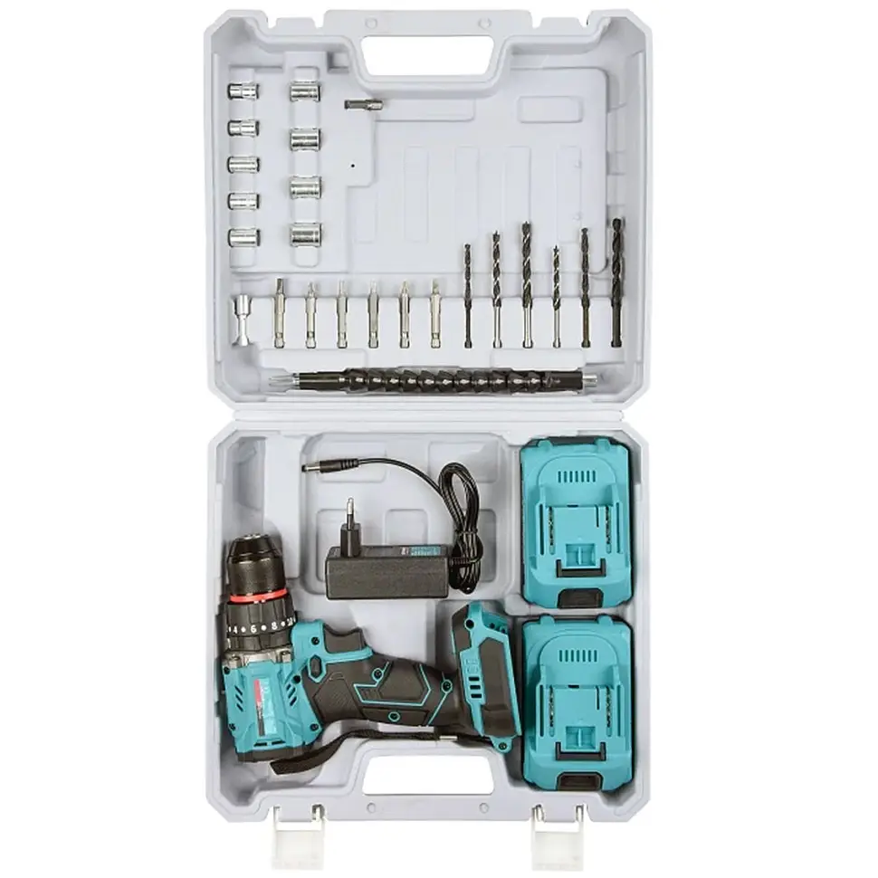 Шурупокрут ударний акумуляторний безщітковий 2 АКБ тип М в кейсі з набором біт та свердл - фото 4