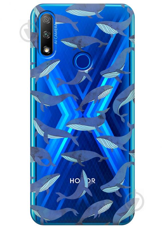Прозрачный силиконовый чехол iSwag для Huawei Honor 9X с рисунком - Киты (KS2709) Прозрачный силиконовый чехол iSwag для Huawei Honor 9X с рисунком - Киты (KS2709)
