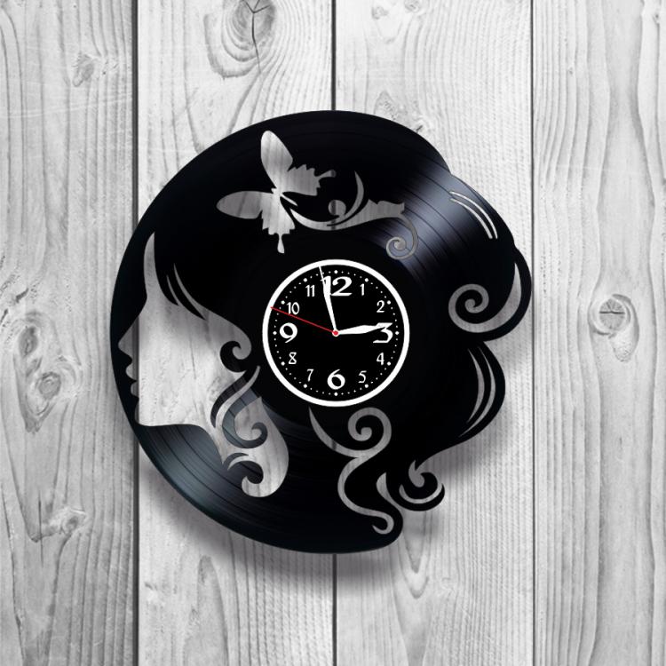 Часы настенные Лофт-ретро 0261 из виниловой пластинки