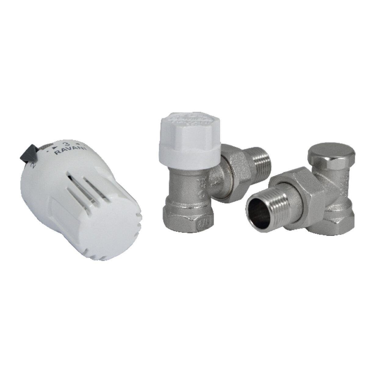 Комплект радиаторный угловой COMISA Premium латунь 1/2" (TK-88.16.196)