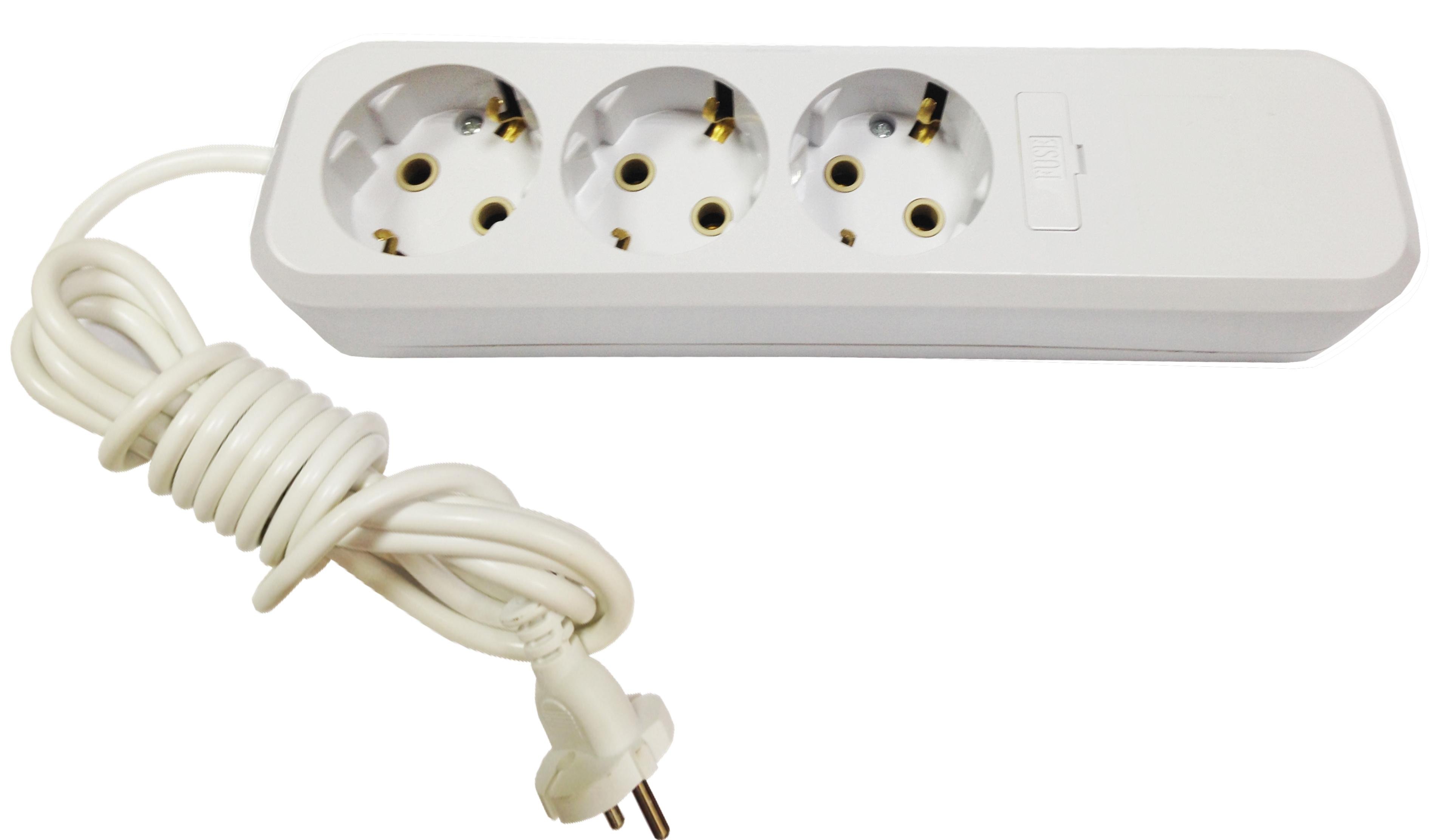 Подовжувач 3 гнізда Lumano MODERN 18270 провід мідь з заземленням 1,5 м (000018270)