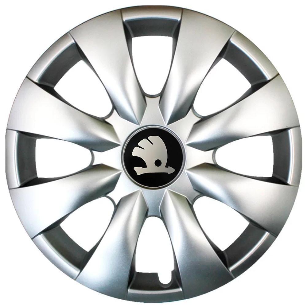 Колпаки автомобильные R15 Skoda 316 SJS 4 шт. Серебристый