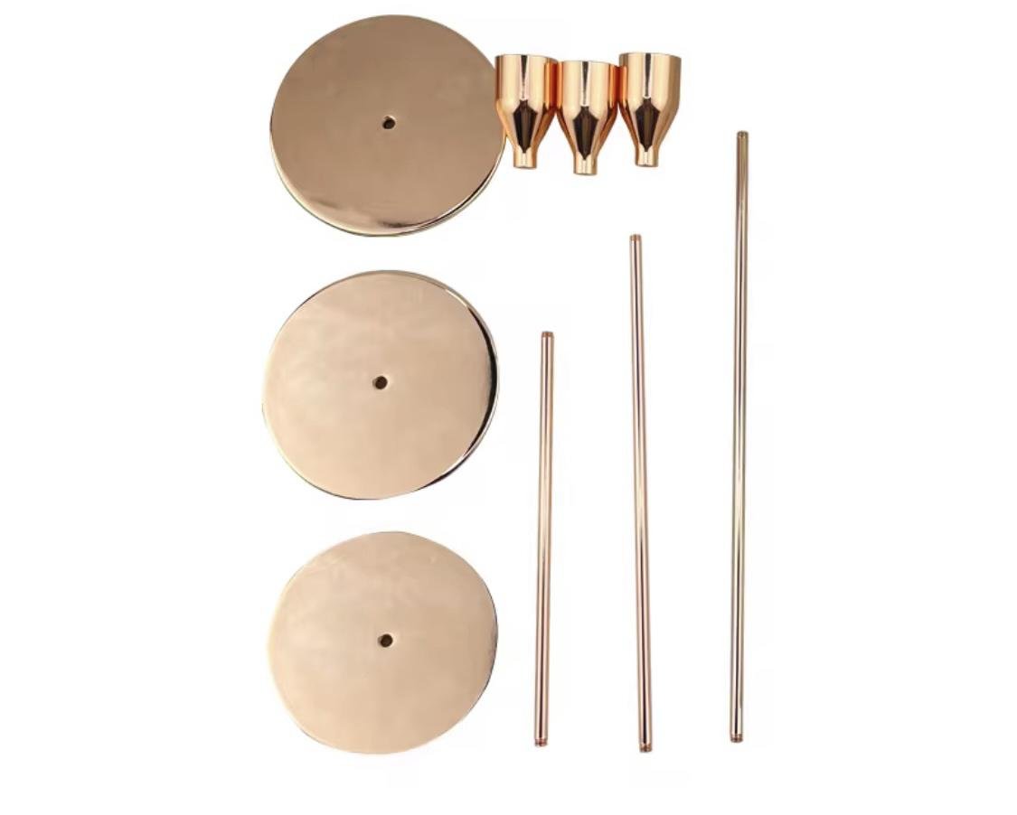 Набор металлических подсвечников Золотая элегантность 3 шт. 32х27х22 см Золотой (90804) - фото 6