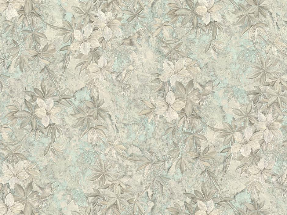 Обои флизелиновые LeGrand Platinum Эльвира 8677-03 Декор винил горячего тиснения 1,06х10,05 м Зеленый