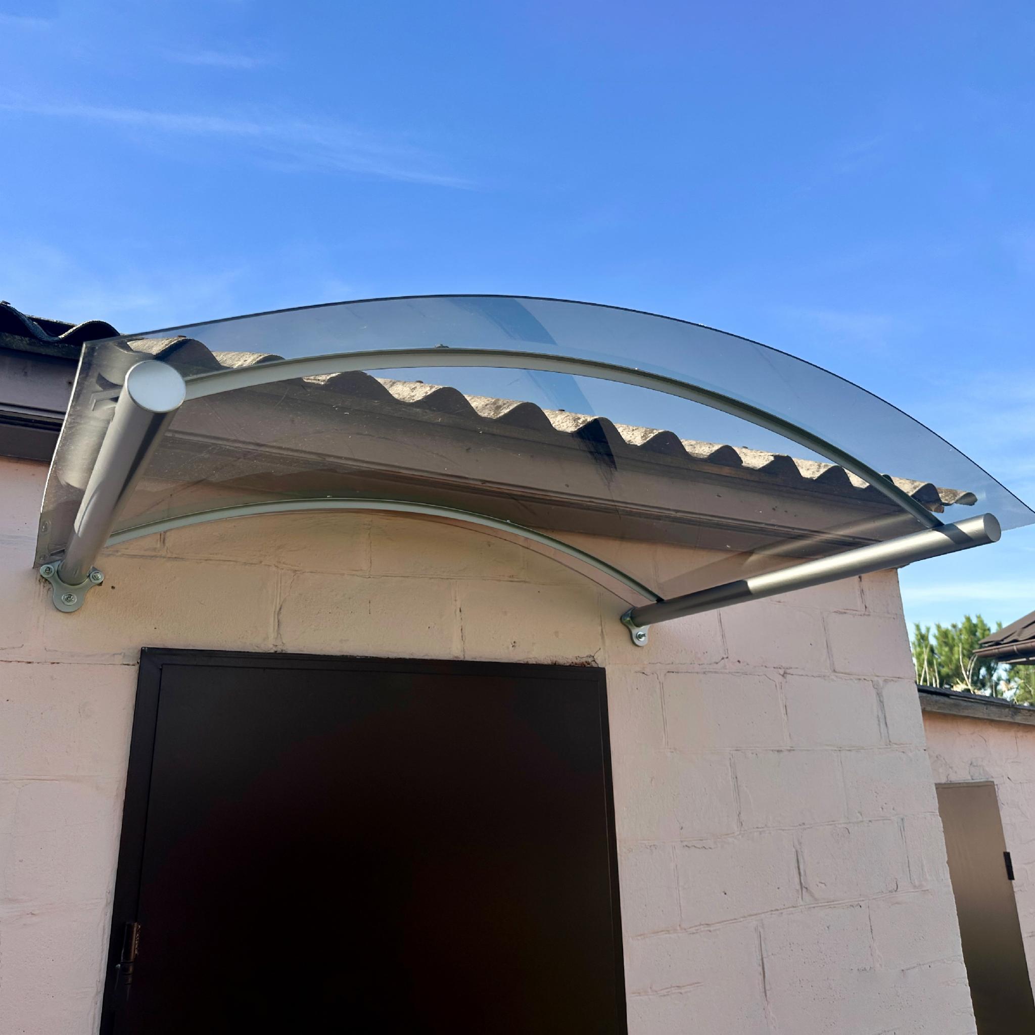 Навес поликарбонат 3 мм 142х100 см Серебряный (29926204)